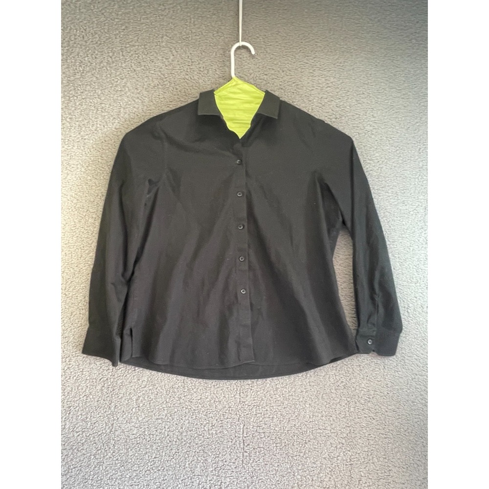 Gold Label Investments Shirt Womens Size 18 Black Button